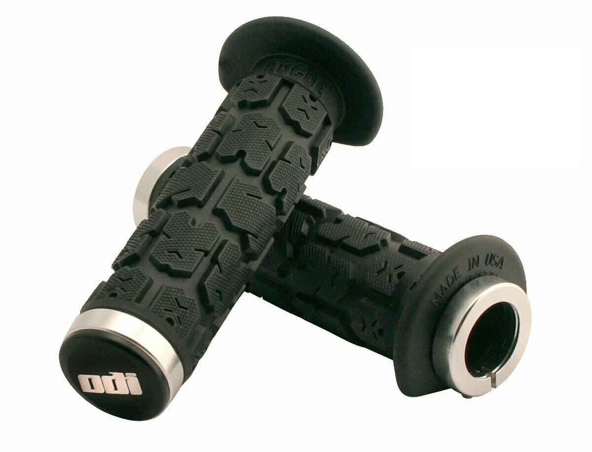 Black Rubber Hand Grips For ATV/UTV Handlebars - Fits 22mm (7/8") Bars For Polaris, Arctic Cat, Suzuki