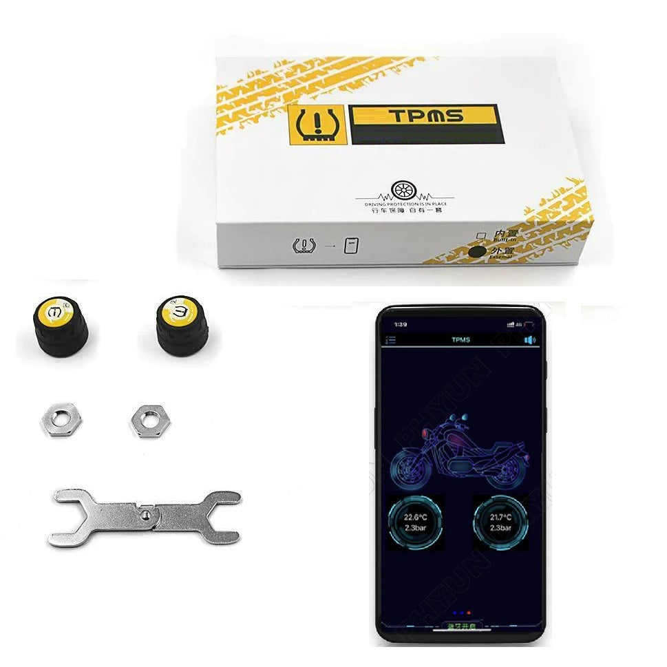 Bluetooth Tire Pressure Monitoring System TPMS for Yamaha Motorcycle