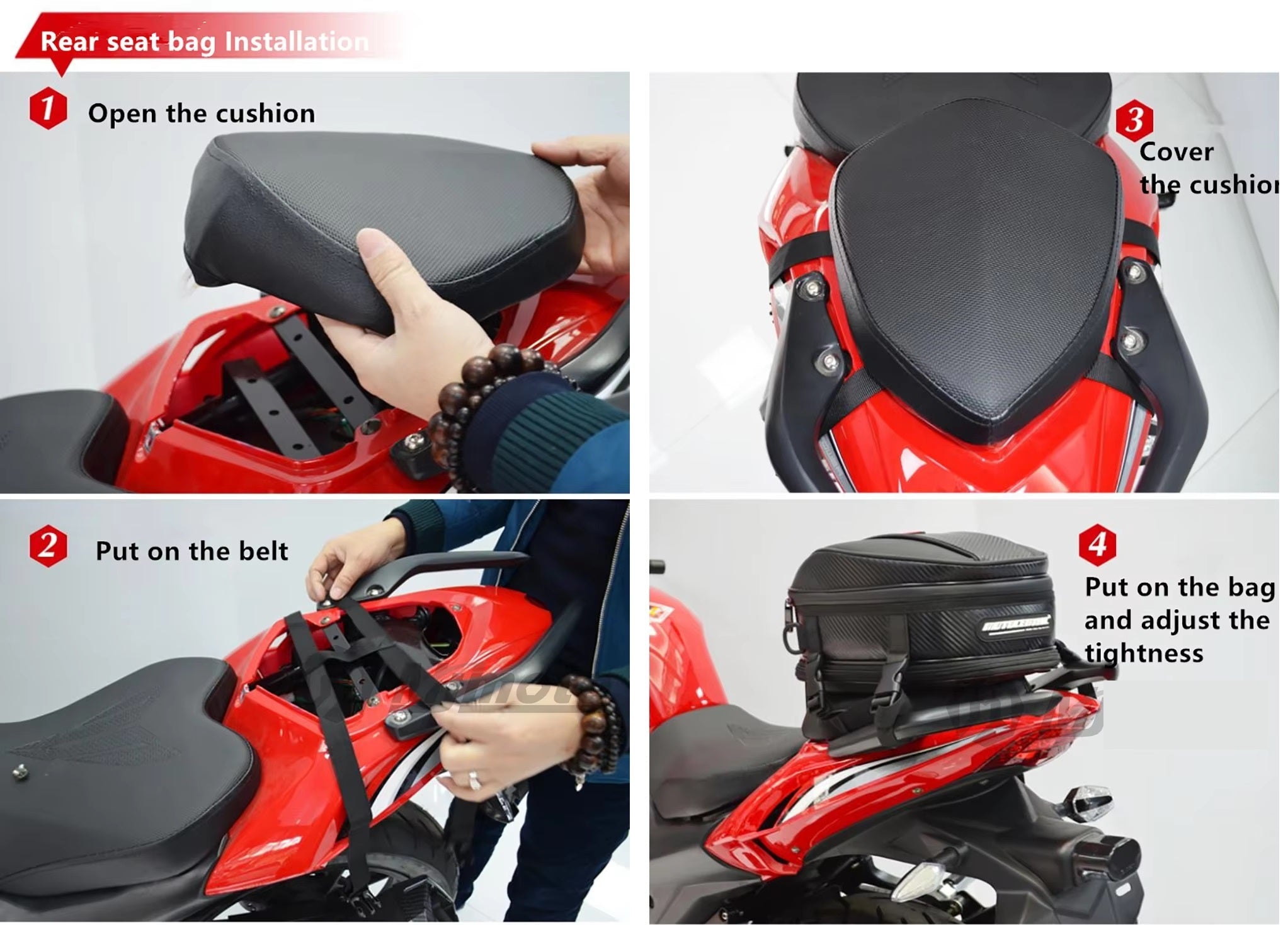 Waterproof Motorcycle Tail Bag for Honda – ATV & Bike Co