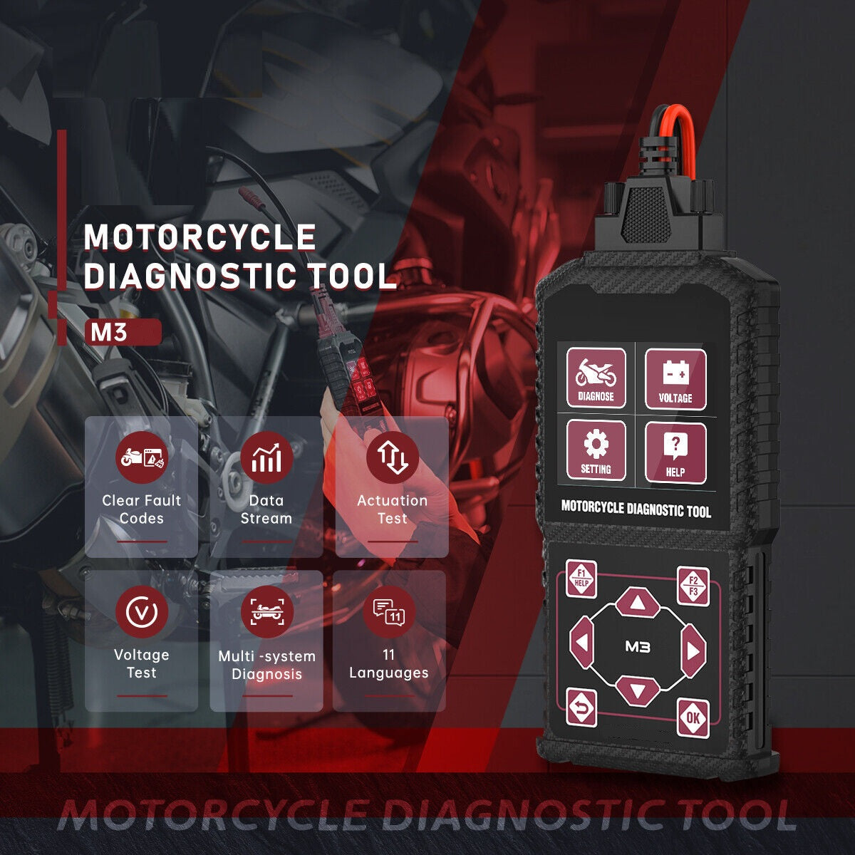 Diagnostic Scan Tool & Fault Code Reader for Honda Motorcycle ATV